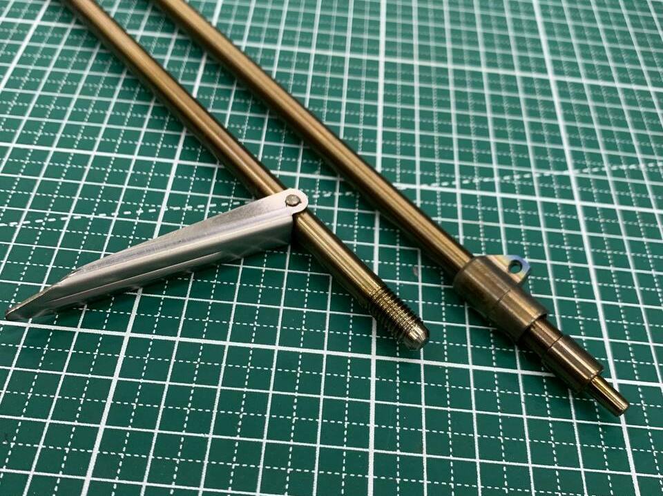 Гарпун цельный с резьбой под баек для ружей Gesserk (закаленный)